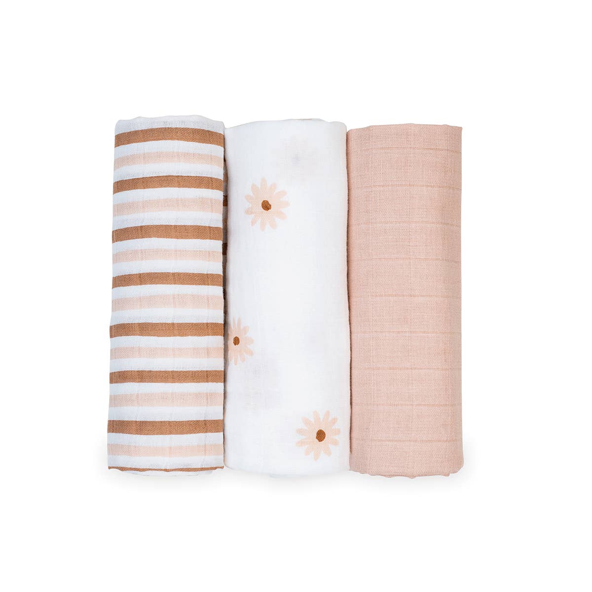 Lulujo - 3pk Muslin Receiving Blankets - Daisies