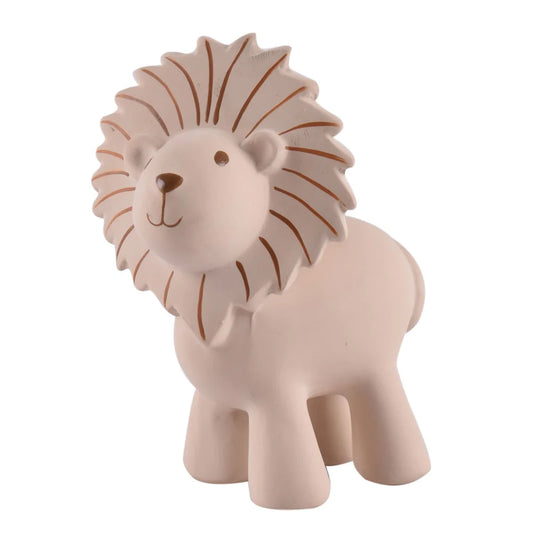 Tikiri - Lion Organic Natural Rubber Rattle, Teether & Bath Toy