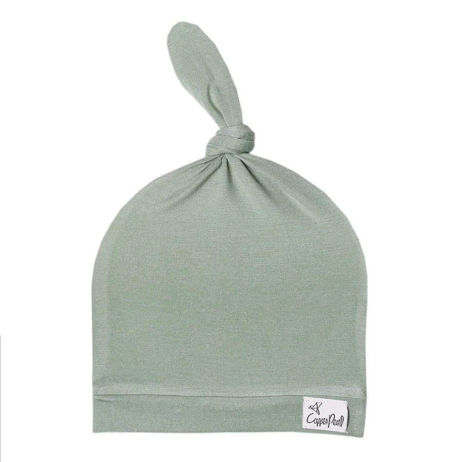 Copper Pearl - Top Knot Hats (0-4 months)