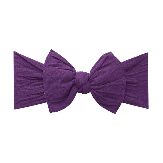 Baby Bling Bows - The Original Knot Soft Nylon Headband Bow - Plum