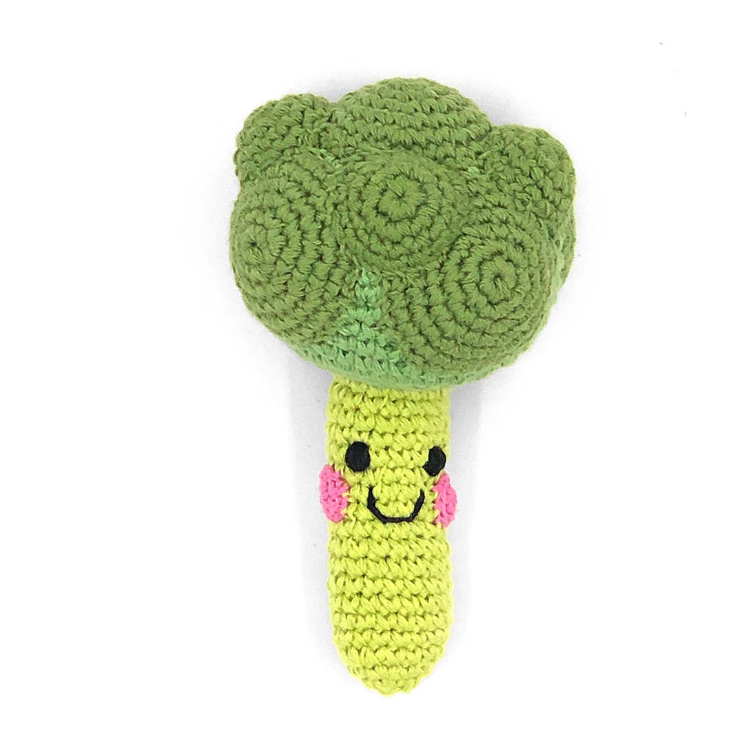 Pebble - Friendly Stuffed Broccoli Rattle
