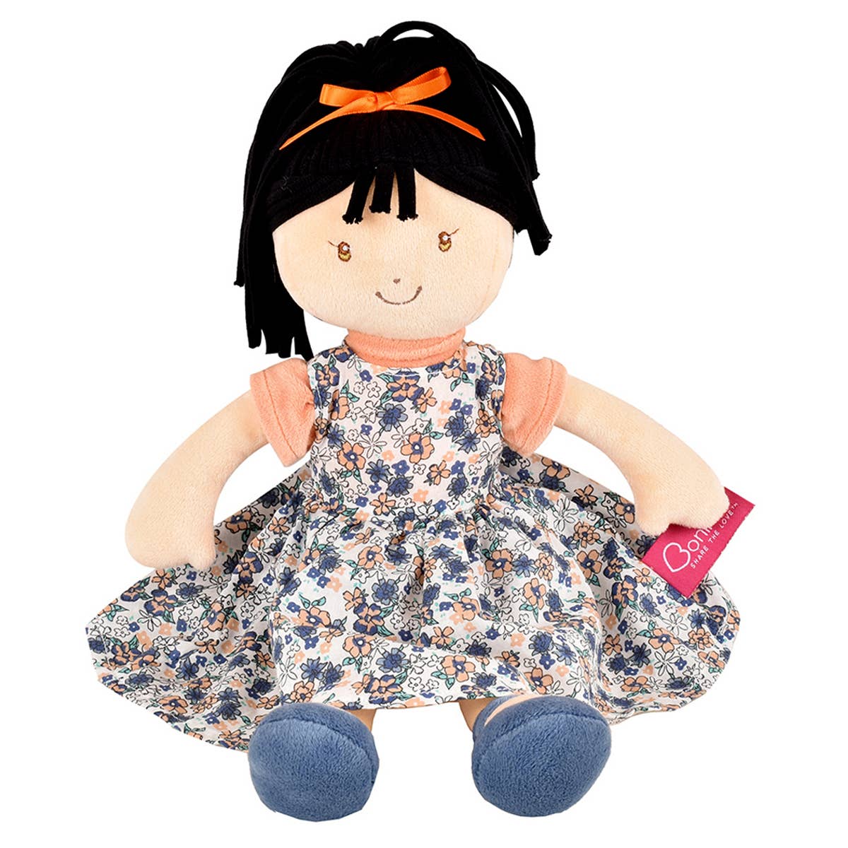 Tikiri Toys LLC - Tammy Lu - Black hair with blue print dress