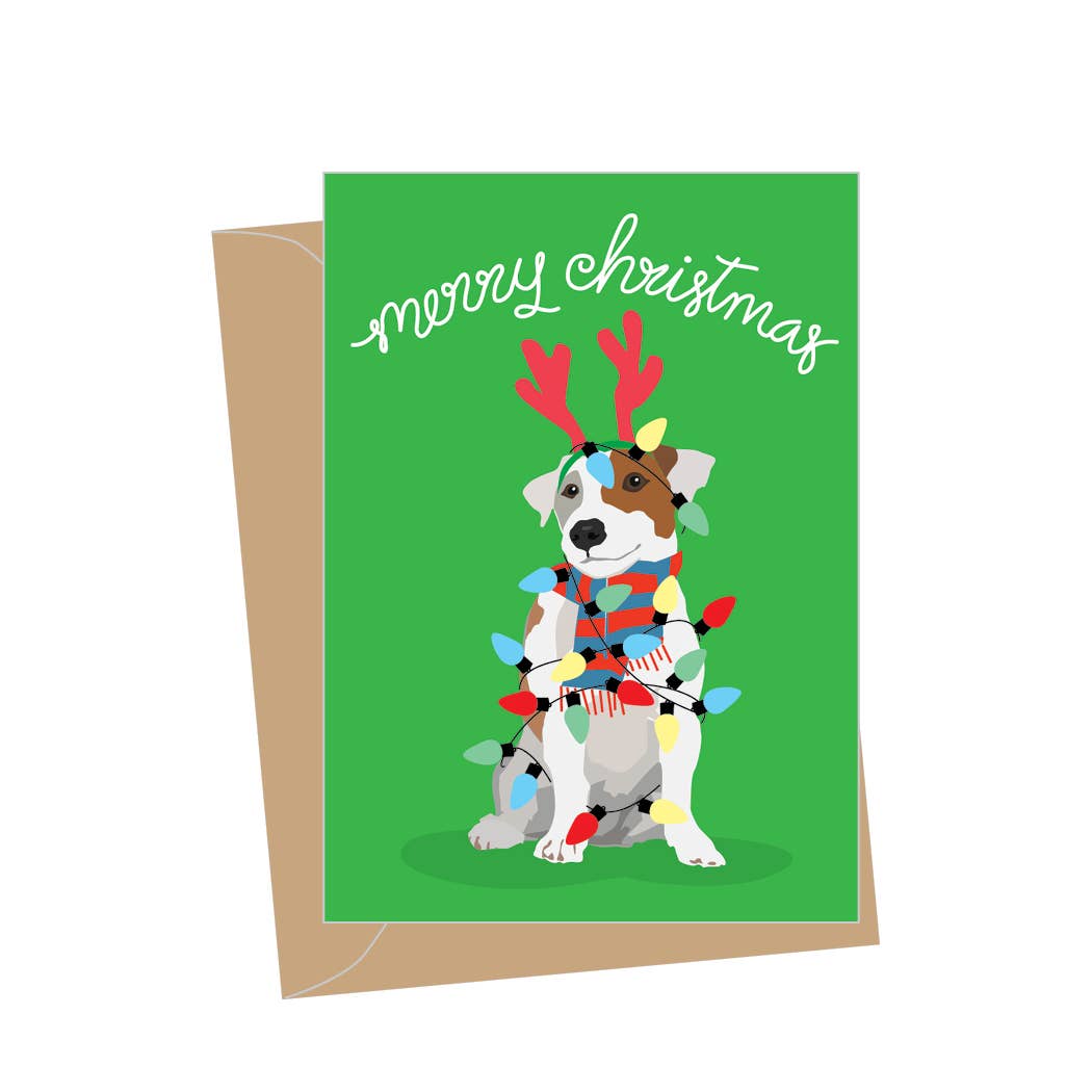 Mini Holiday Jack Russell, Folded Enclosure Cards