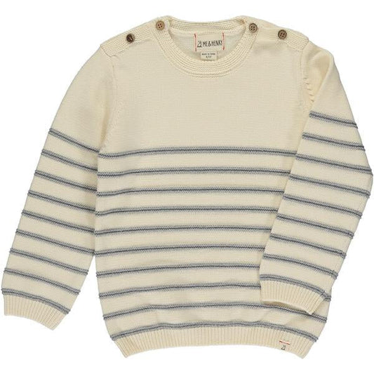 Me + Henry - Grey Stripe Sweater