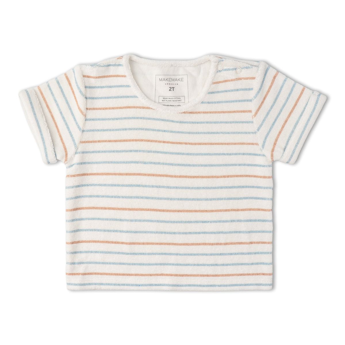 Makemake Organics - Organic Terry Tee & Shorts Set - Cabana Stripes