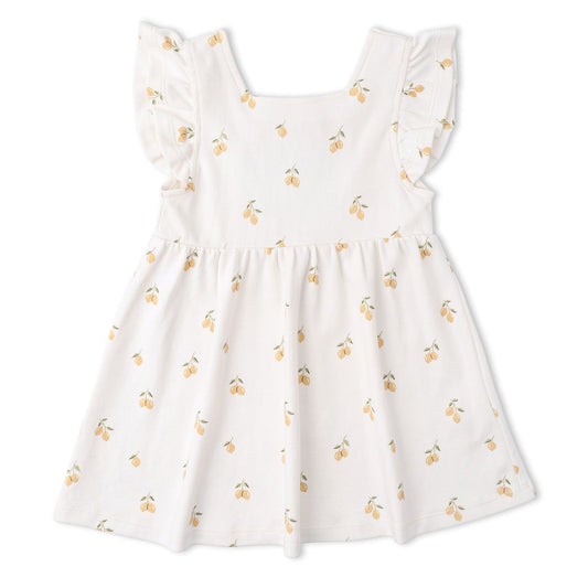 Makemake Organics - Organic Cutout Back Dress - Lemons