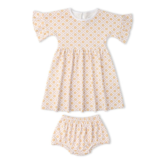 Makemake Organics - Organic Dolman Sleeve Dress - Pop Floral