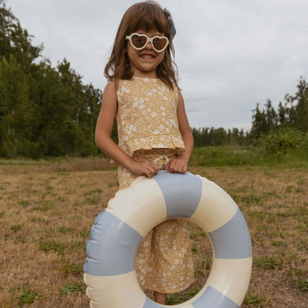 Makemake Organics - Organic Ruffle Top & Pants Set - Yellow Blossom