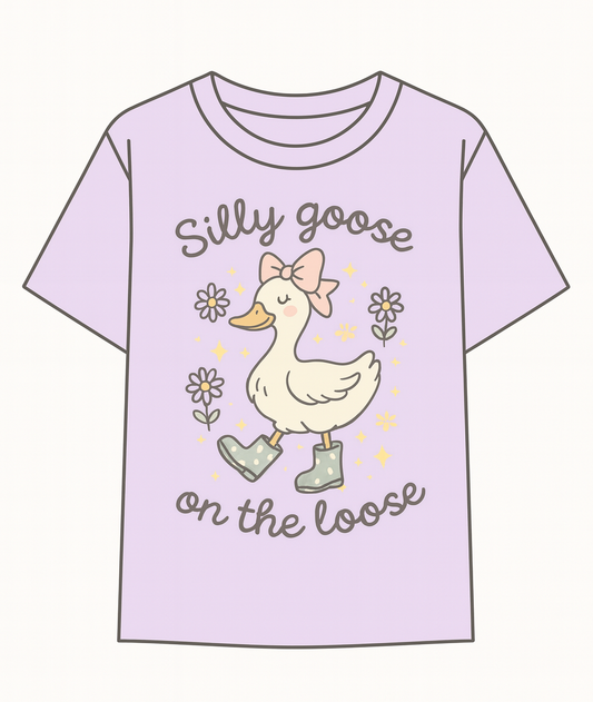Birdie Bean - Girl Silly Goose T-Shirt