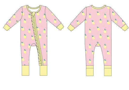 Birdie Bean - Pink Lemonade Ruffle Convertible Romper