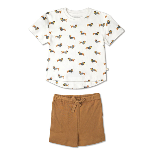 MakeMake Organics - Relaxed Tee & Shorts Set - Dog