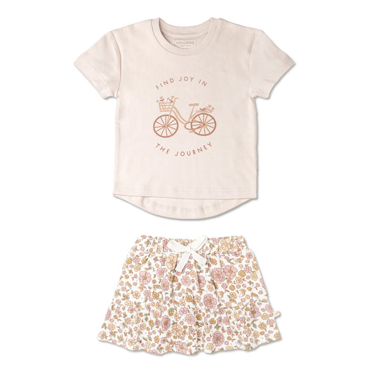 MakeMake Organics - Graphic Tee & Skort Set - Summer Garden