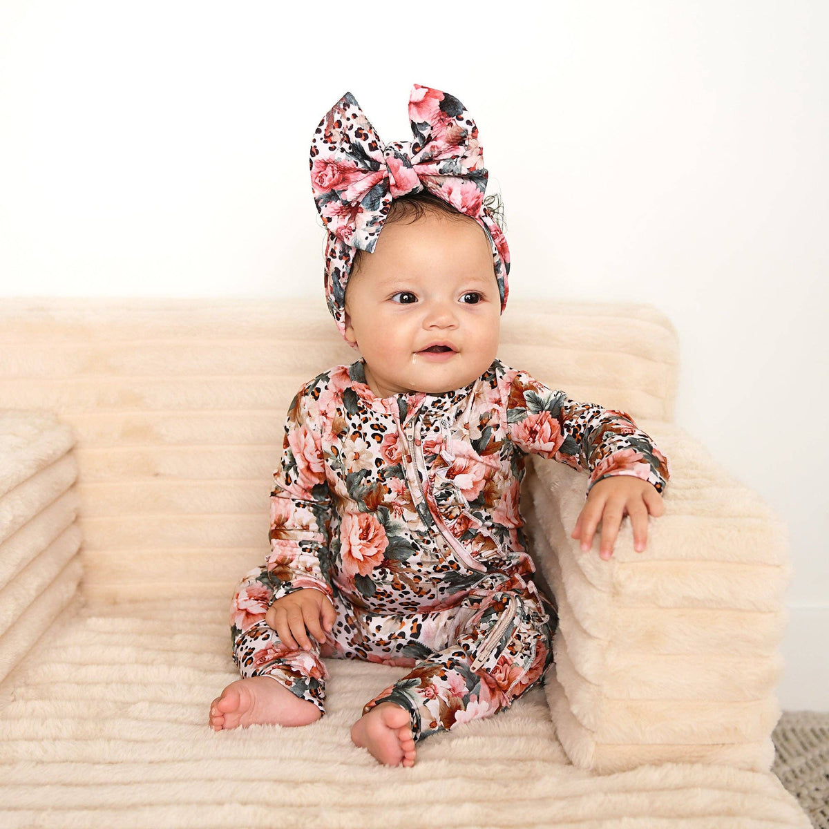 Gigi and Max - Laura - Ruffle Zip Bamboo Romper PJ