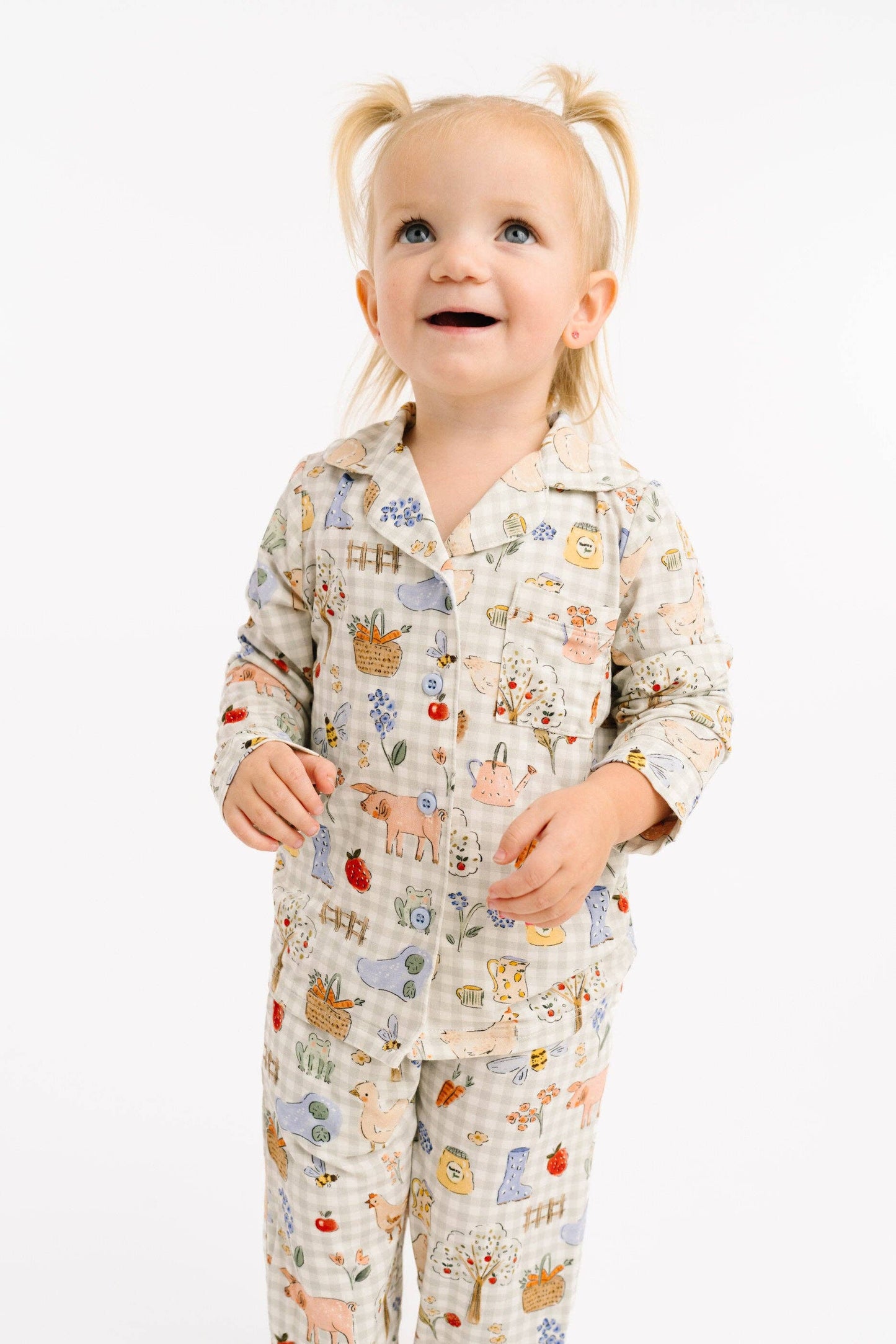 Little One Shop - Farm Days Bamboo PJ Button Up Set