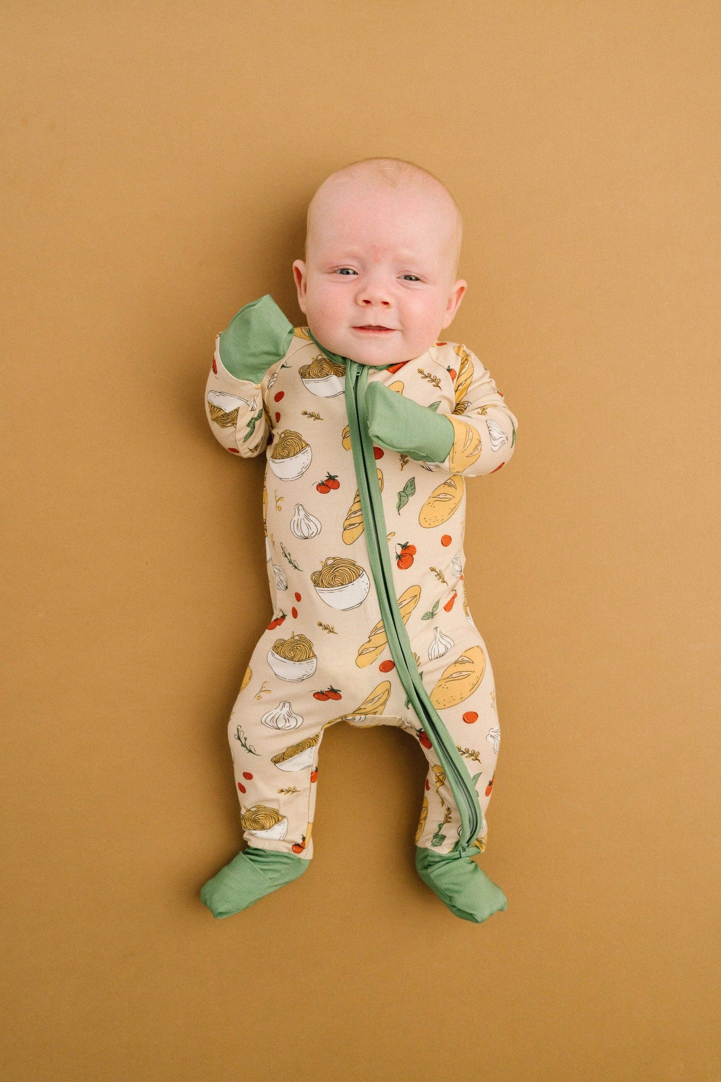 Little One Shop - Pasta Party Bamboo Zip Sleeper PJ