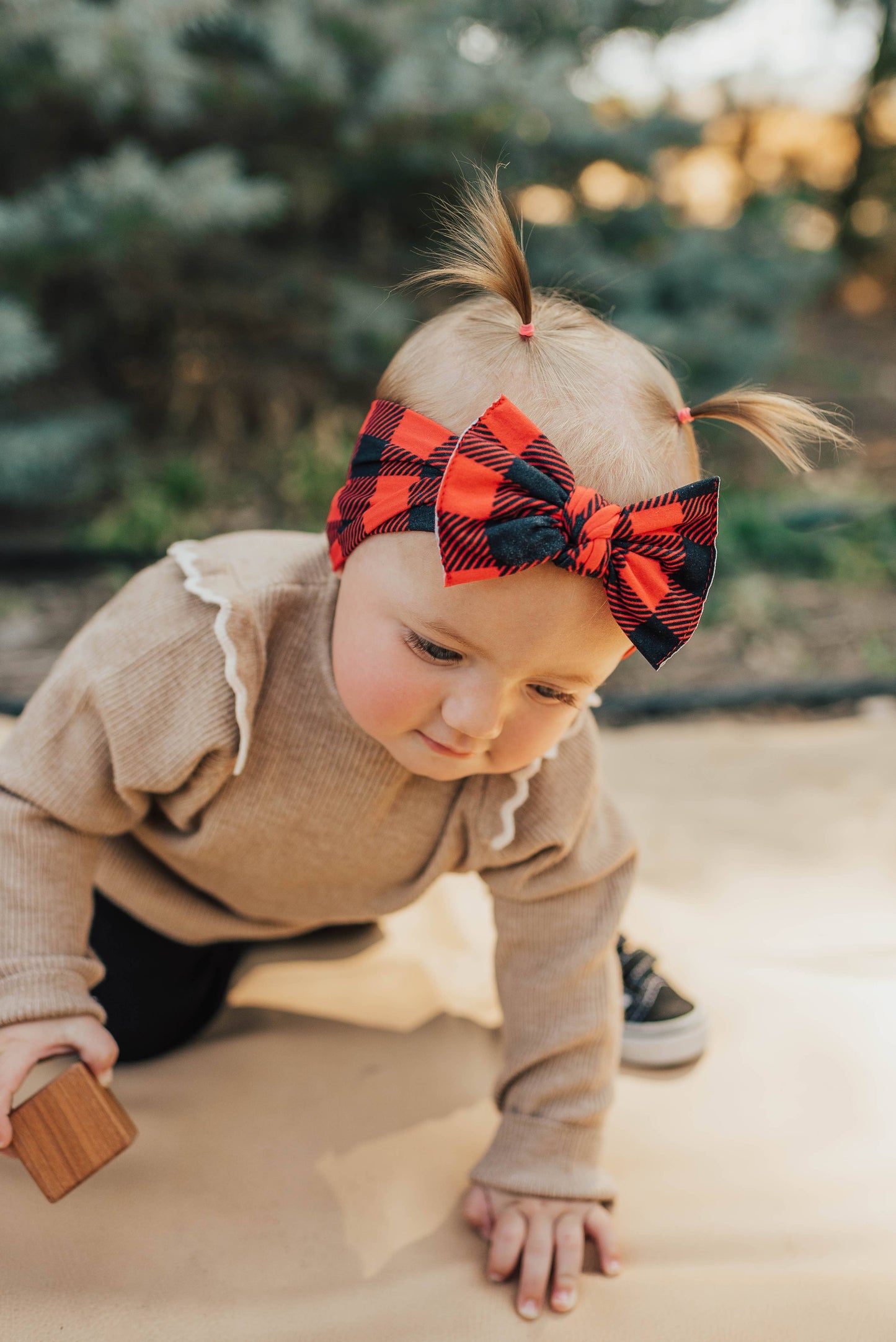 Baby Bling Bows - PRINTED KNOT: lumberjack