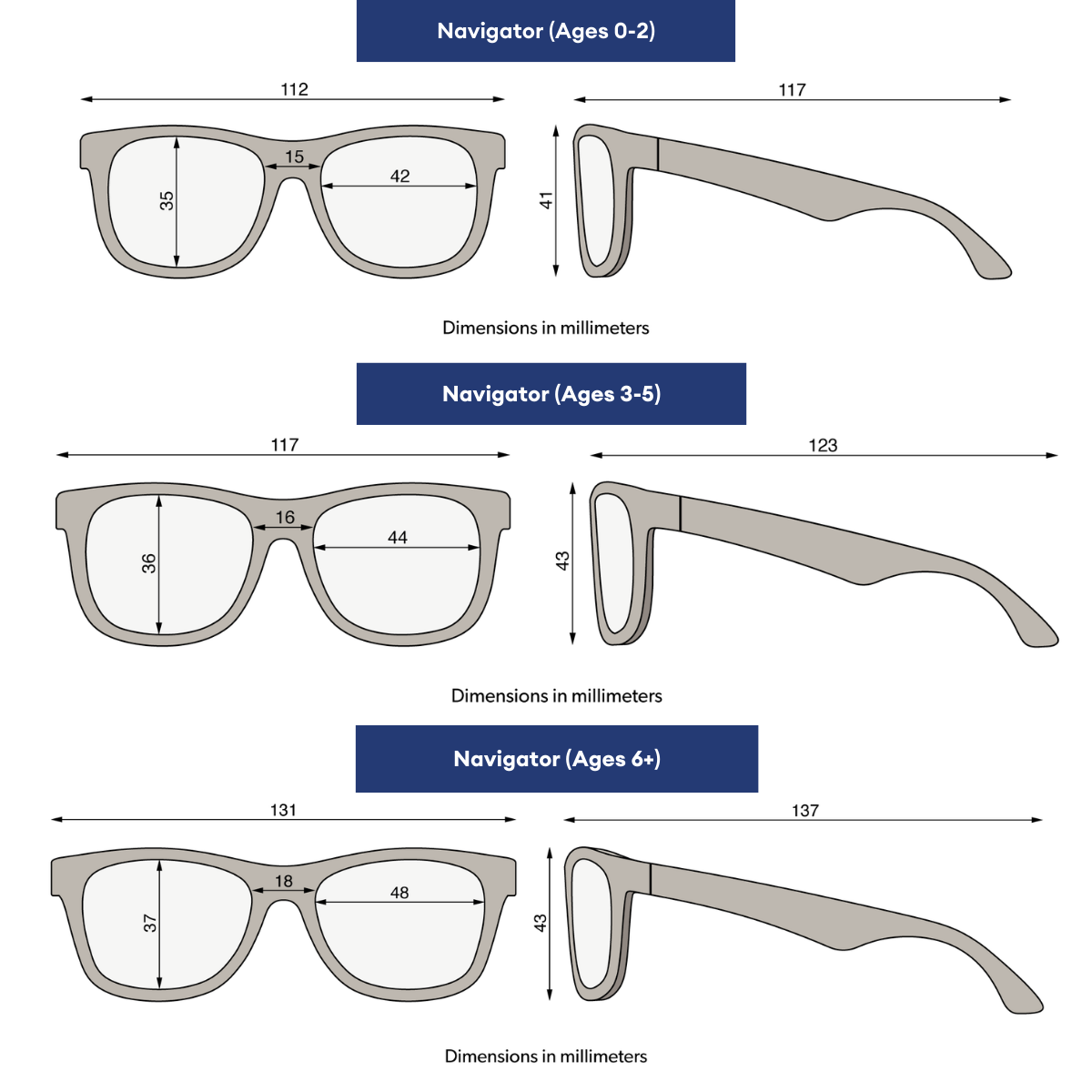 Babiators - Silver Shimmer Navigator Sunglasses for Babies and Kids: Original Navigators