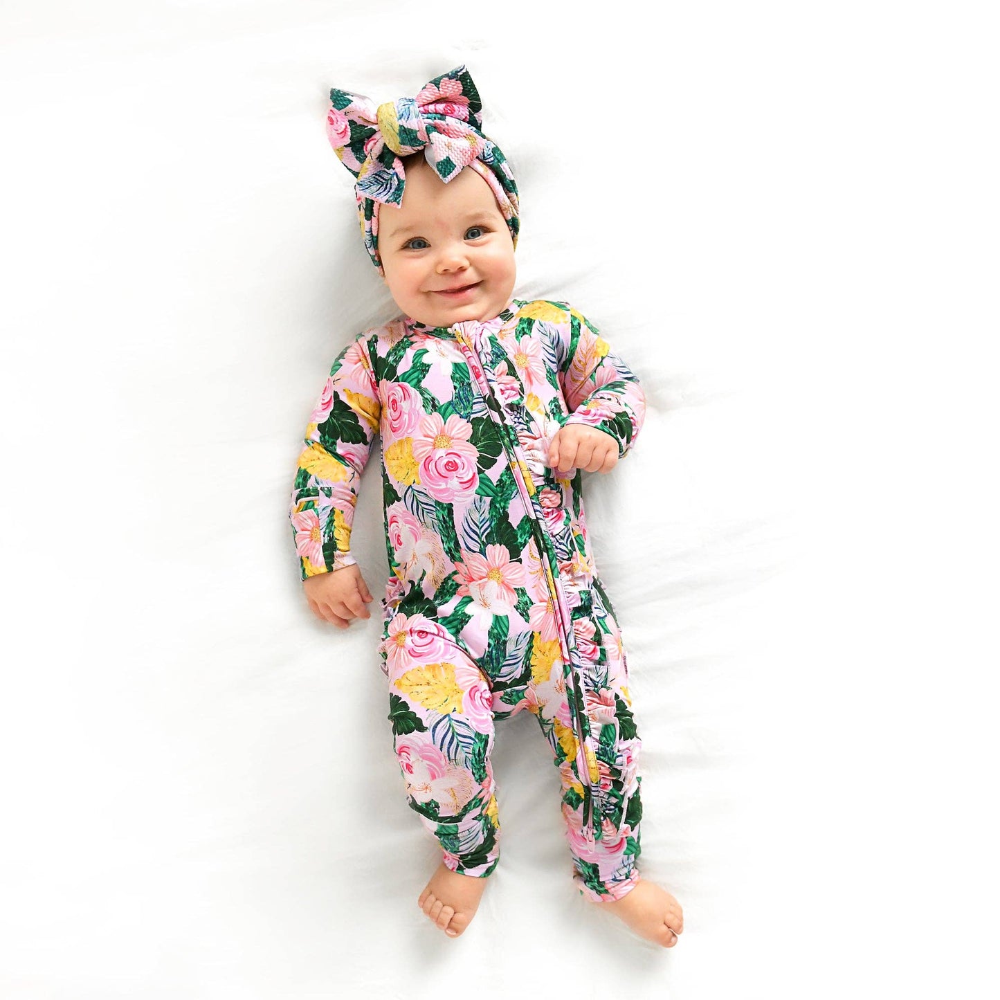 Gigi and Max - Luana Ruffle Zip Bamboo One Piece Floral