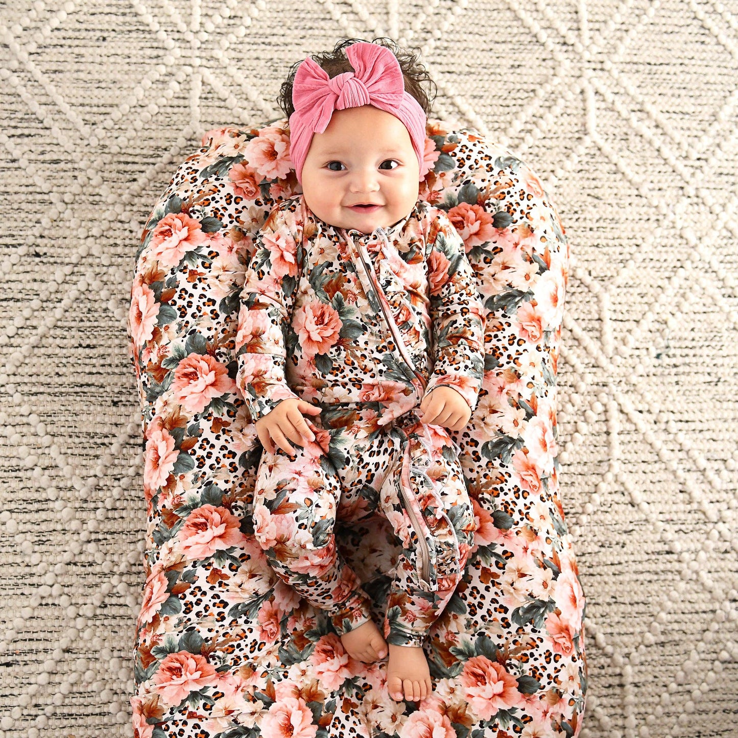 Gigi and Max - Laura - Ruffle Zip Bamboo Romper PJ