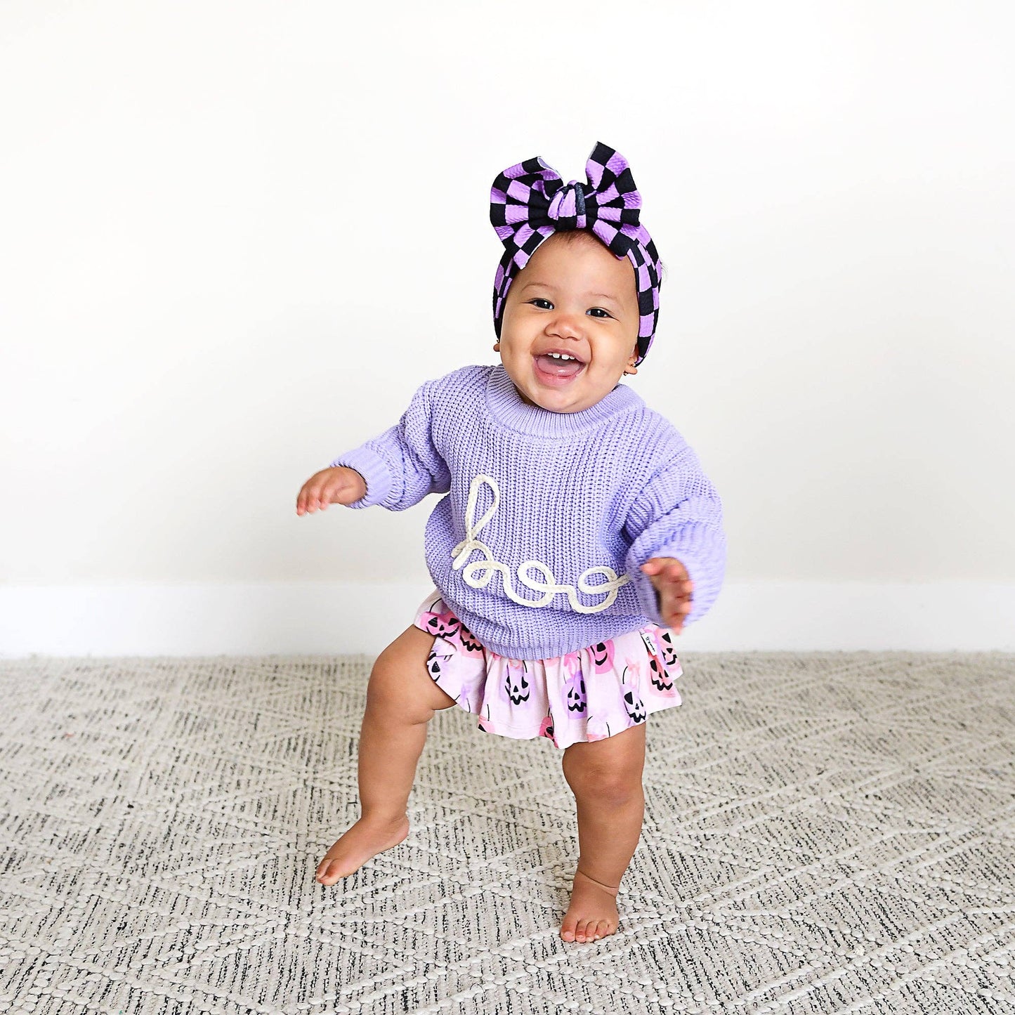 Gigi and Max - BOO Purple Knit Sweater - Halloween