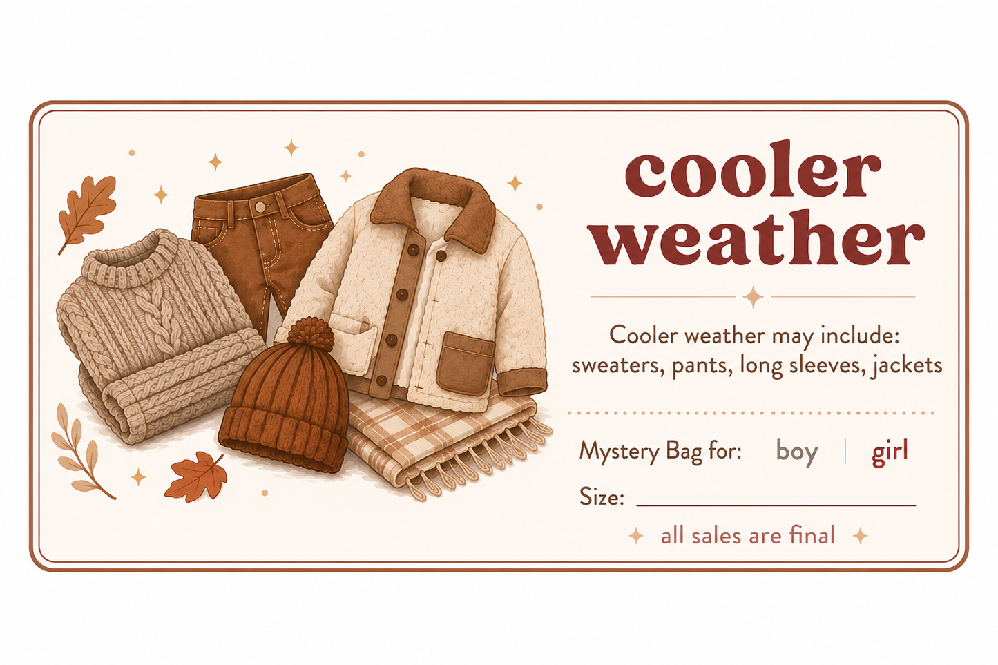 MBP Mystery Bags - BOY - COOLER WEATHER