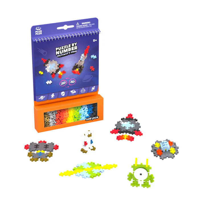 Plus Plus - Puzzle by Number Activity Pad - Space
