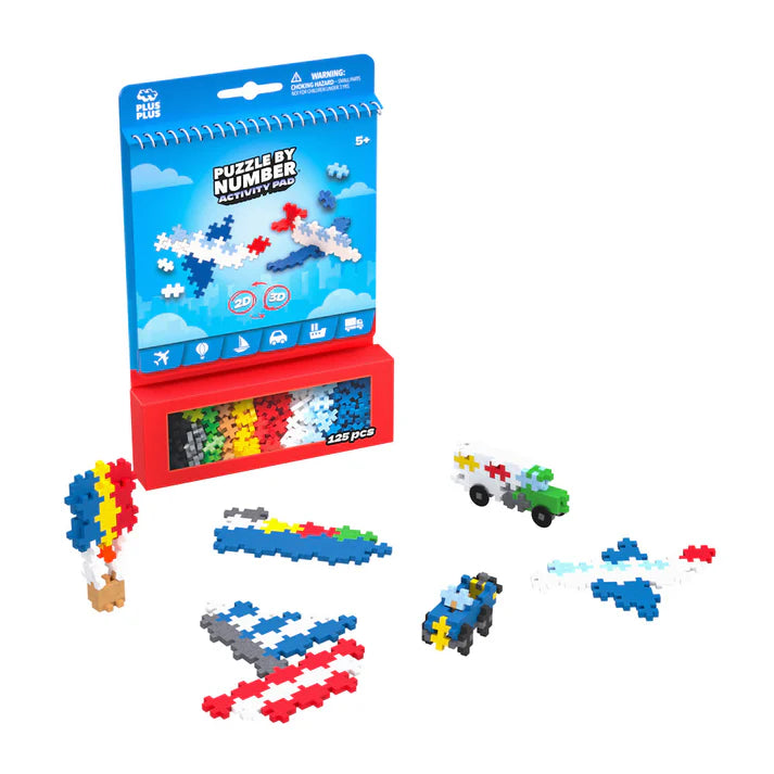 Plus Plus - Puzzle by Number Activity Pad - Transportation