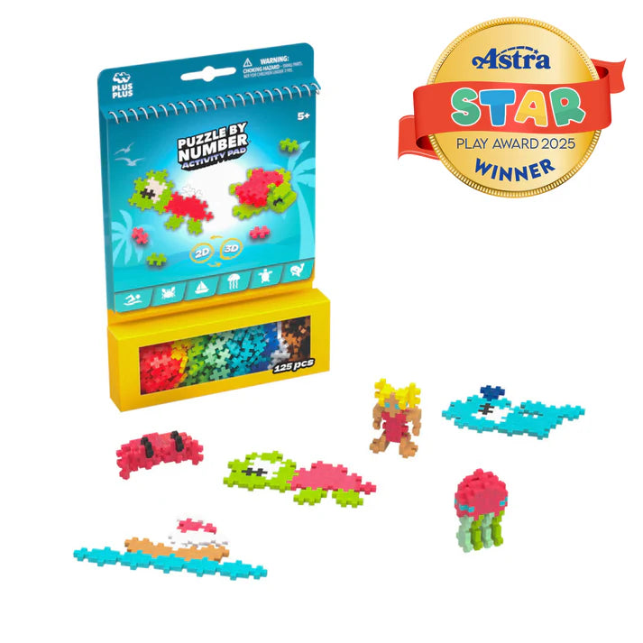Plus Plus - Puzzle by Number Activity Pad - Ocean