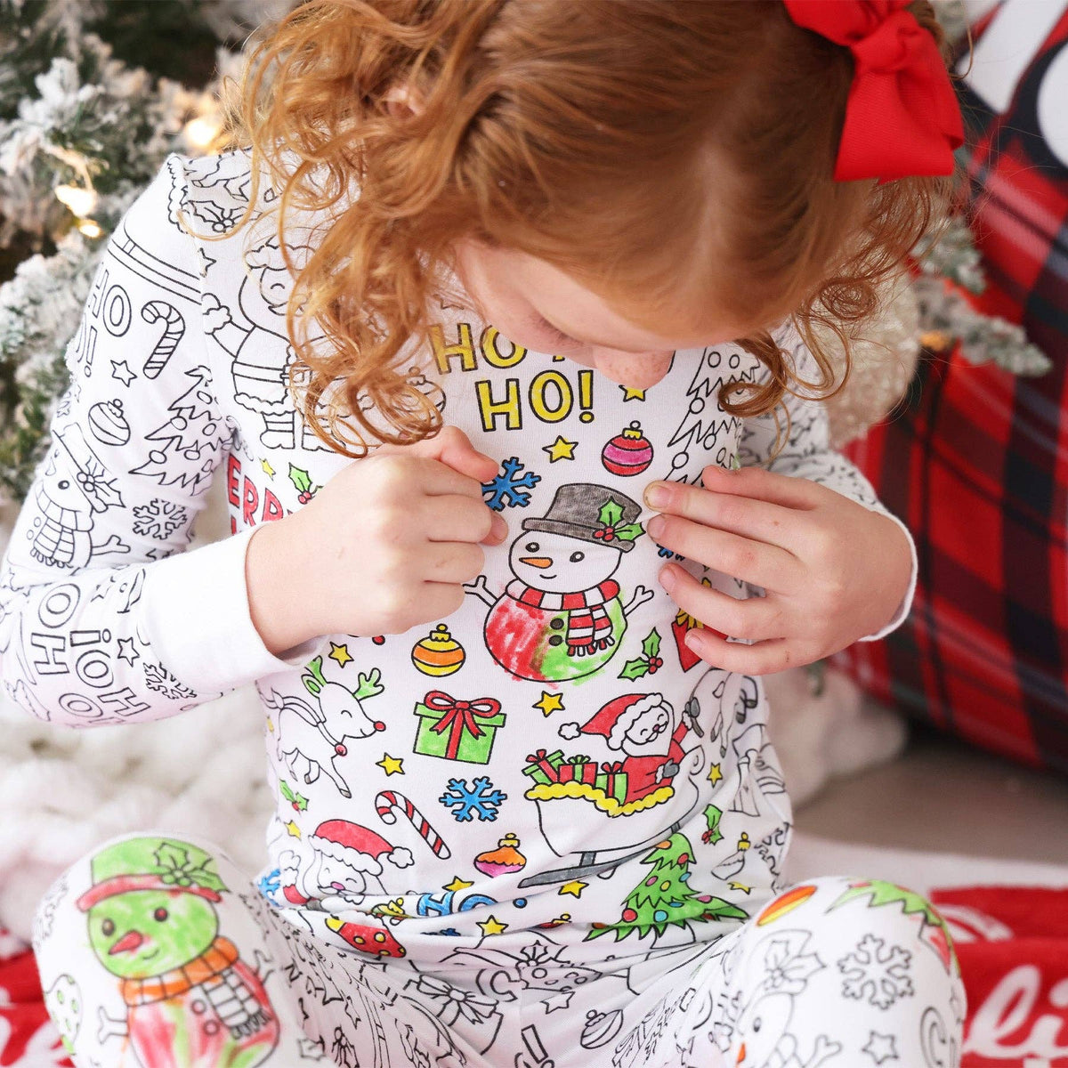 Caden Lane - Colorable Two Piece Pajama Set | Christmas Morning