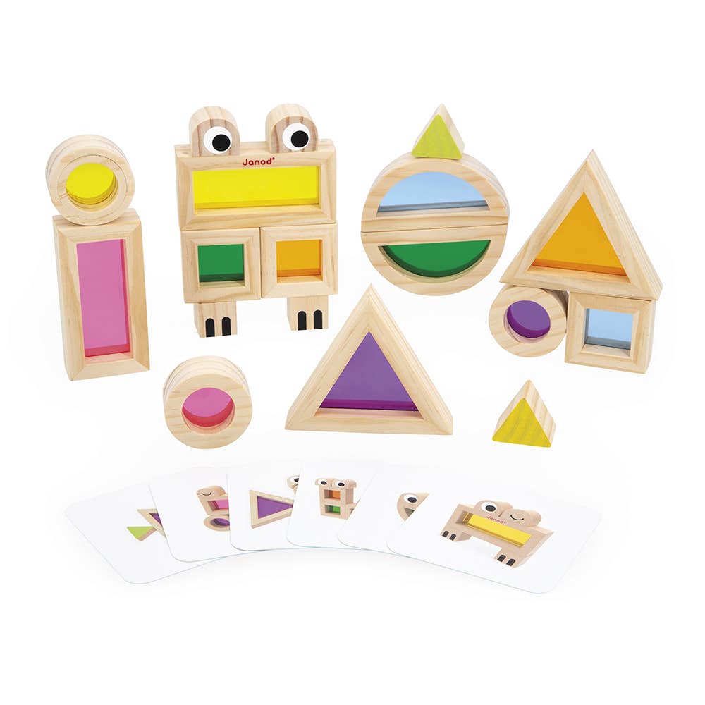 Janod - Sensory Translucent Stacking Blocks