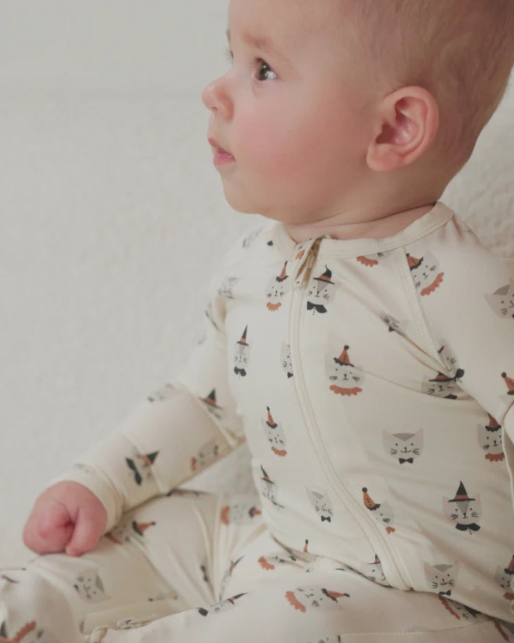 Quincy Mae - Bamboo Zip Footie || Costume Kittens