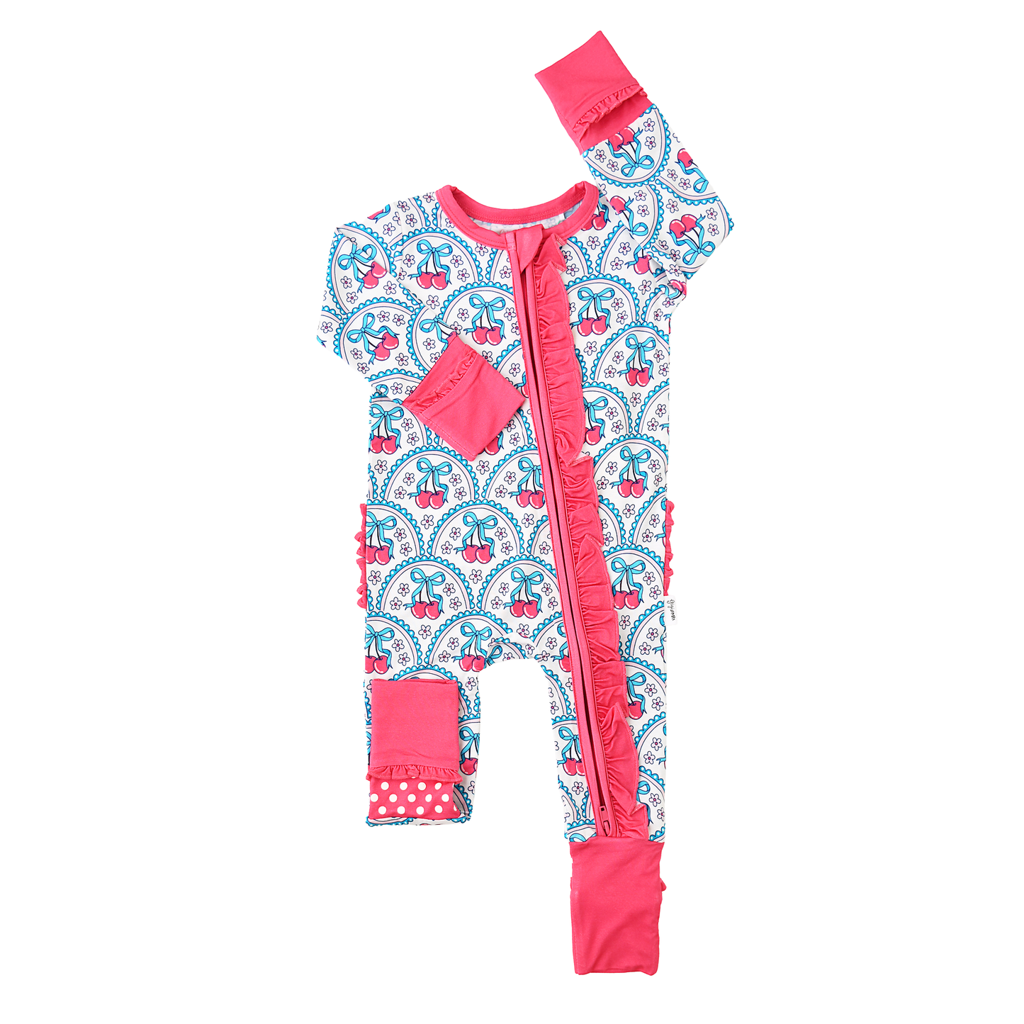 Gigi and Max - Cherry Ruffle Zip Bamboo One Piece
