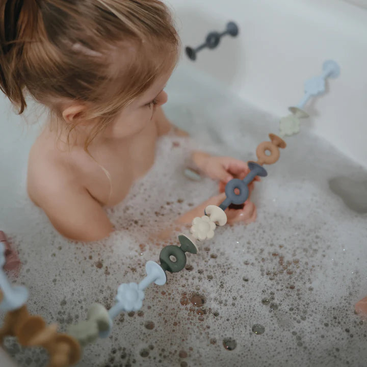 Mushie - Silicone Suction Bath Builders (Daisy)