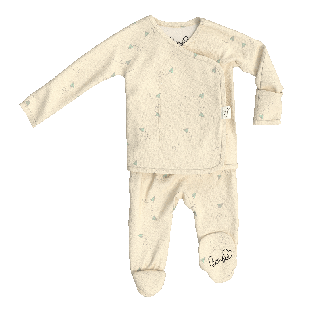 Bonsie Skin to Skin Babywear - Footie - Flight Crew