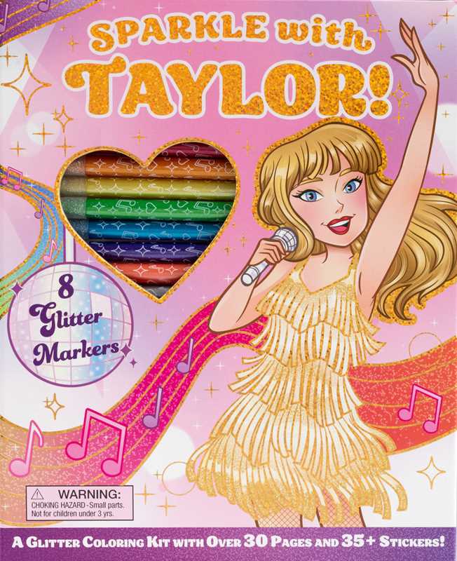 Simon & Schuster - Sparkle with Taylor! A Glitter Coloring Kit by Editors of Silver Dolphin Books: Kit - Paperback; 64 pages / English