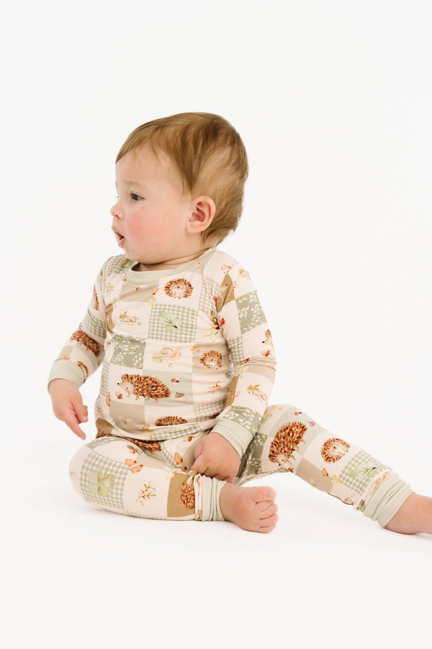 Little One Shop - Hedgehog Patchwork Bamboo PJ Set