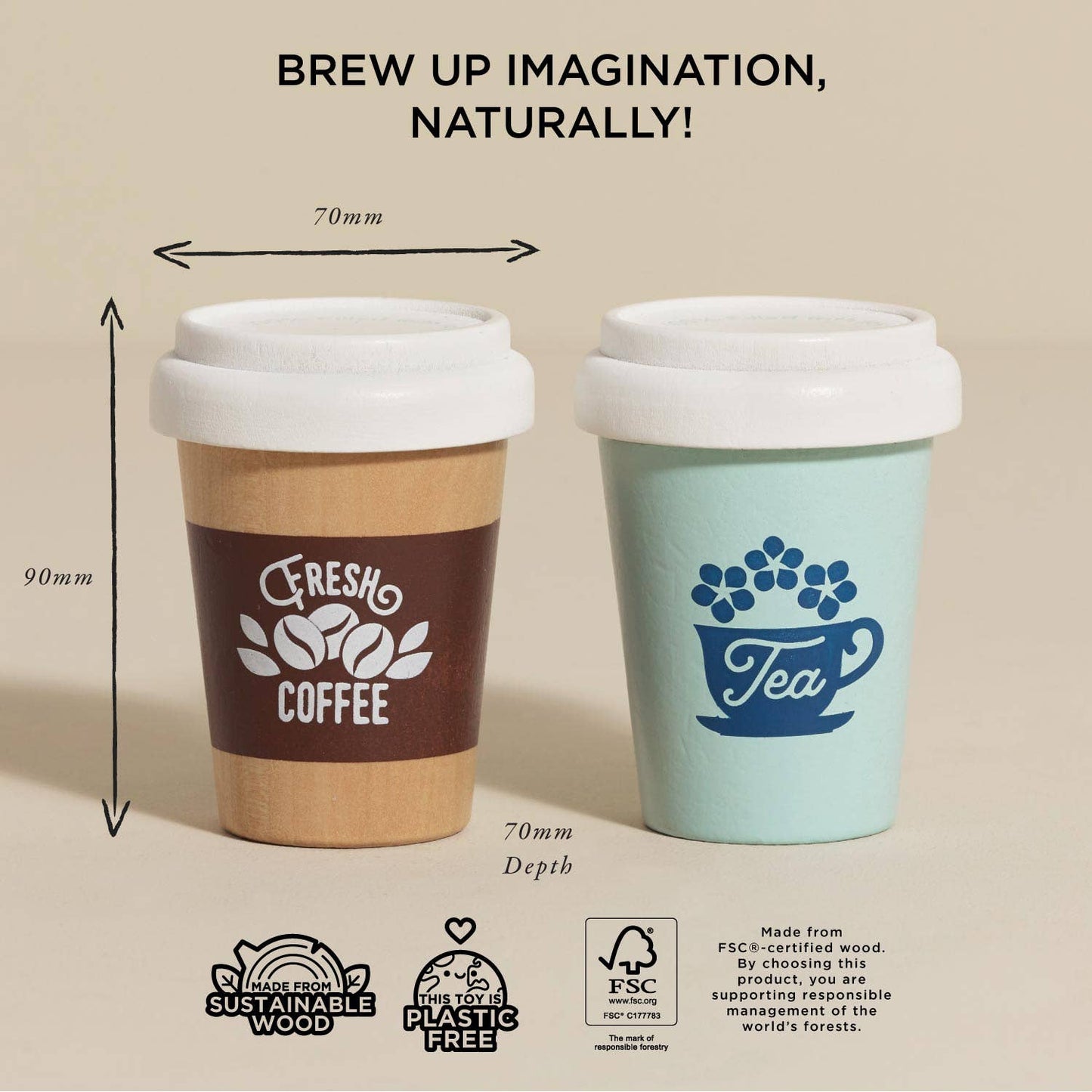 Le Toy Van, Inc. - Tea & Coffee Re-Useable Eco Cups