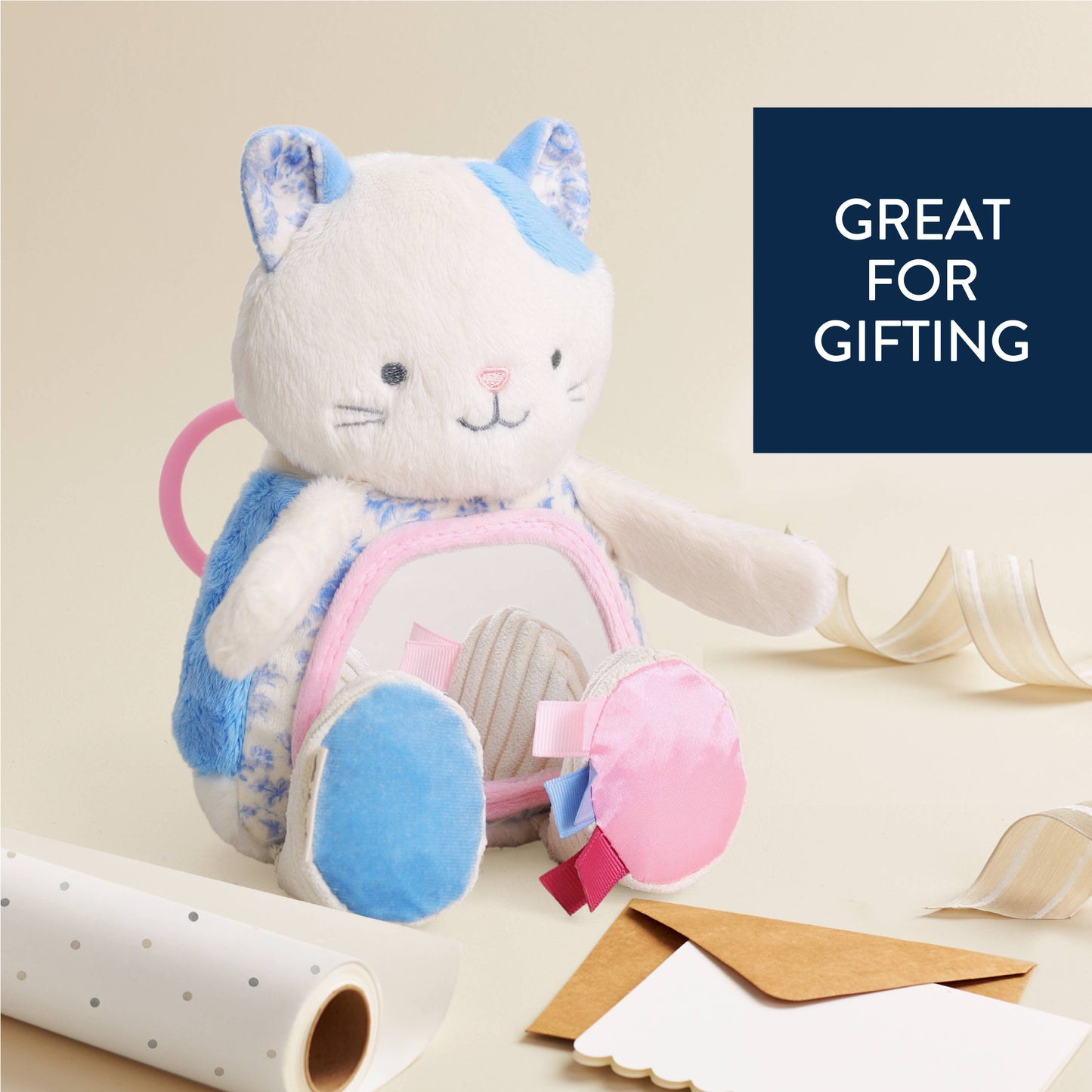 Itzy Ritzy - Itzy Bitzy Mirror™ Sensory Tummy Time Mirror - Kitty