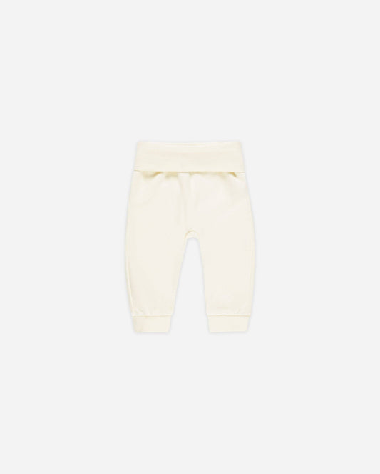 Quincy Mae - Organic Cotton Baby Pant || Ivory