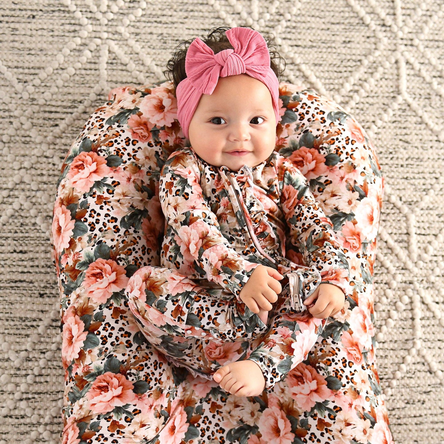 Gigi and Max - Laura - Ruffle Zip Bamboo Romper PJ