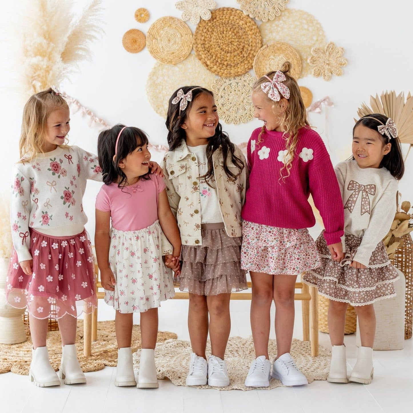Sweet Wink - Berry Floral Embroidered Tutu Skirt