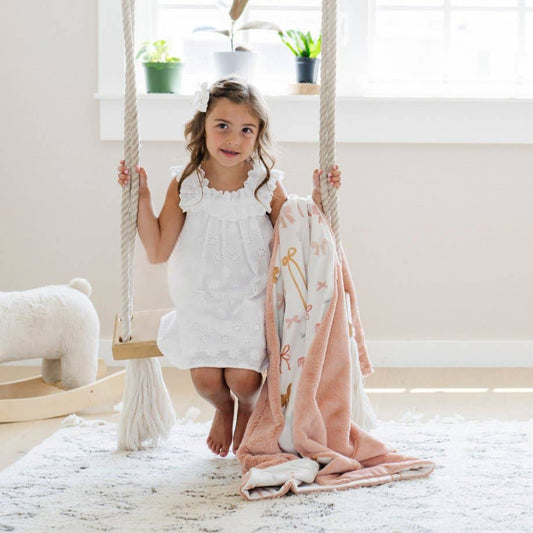 Saranoni - MINKY/LUSH TODDLER BLANKETS: Bows