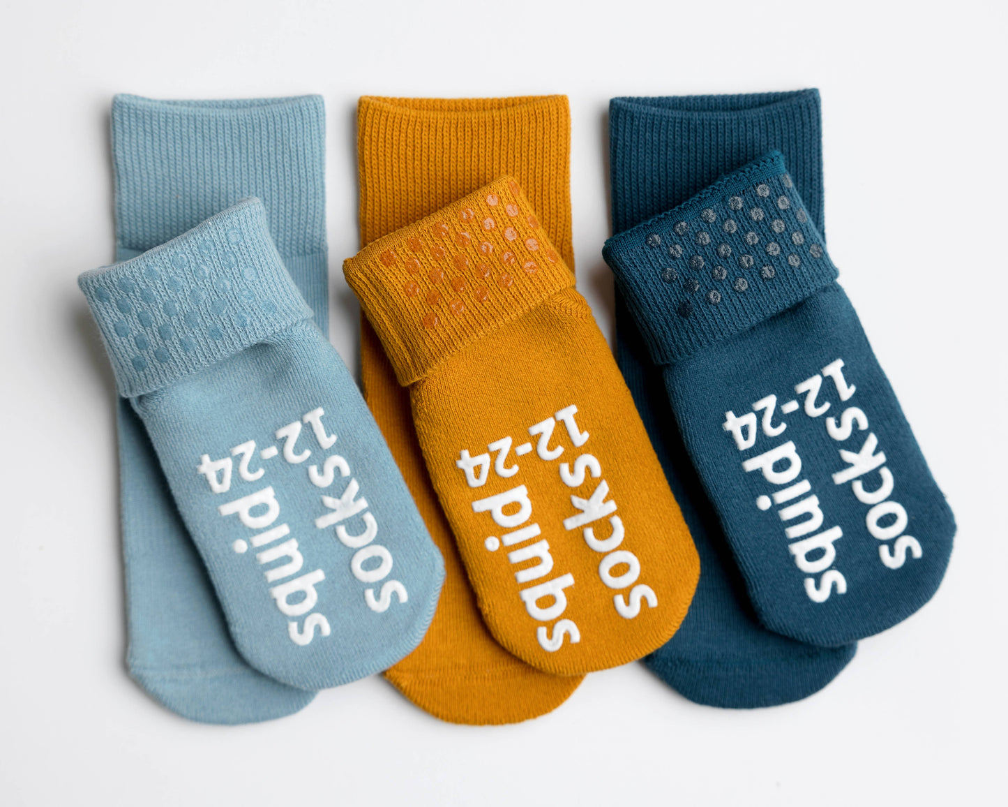 squid socks - Camden - Baby Socks / Kids Socks with Non-Slip Silicone