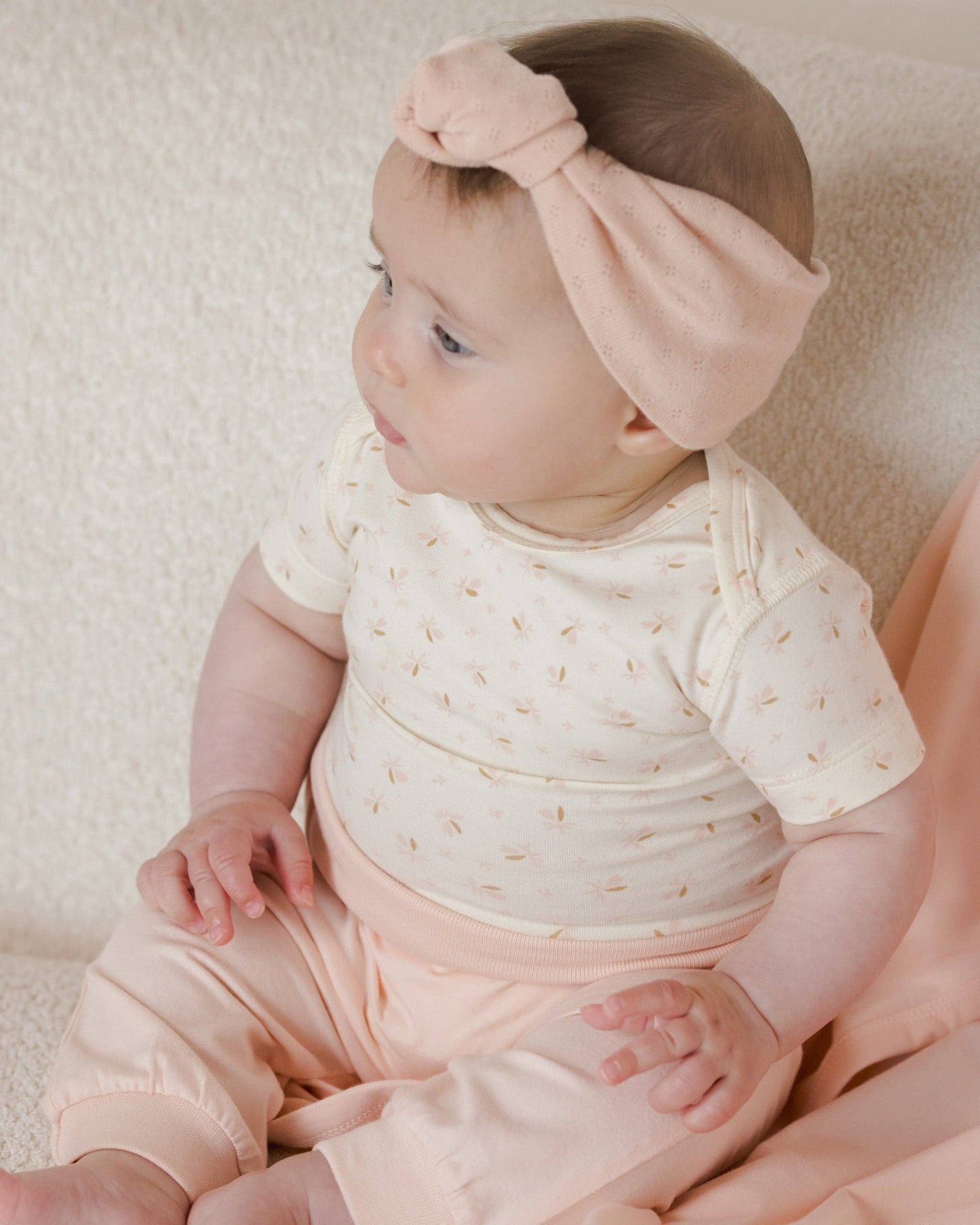 Quincy Mae - Organic Cotton Baby Pant || Petal