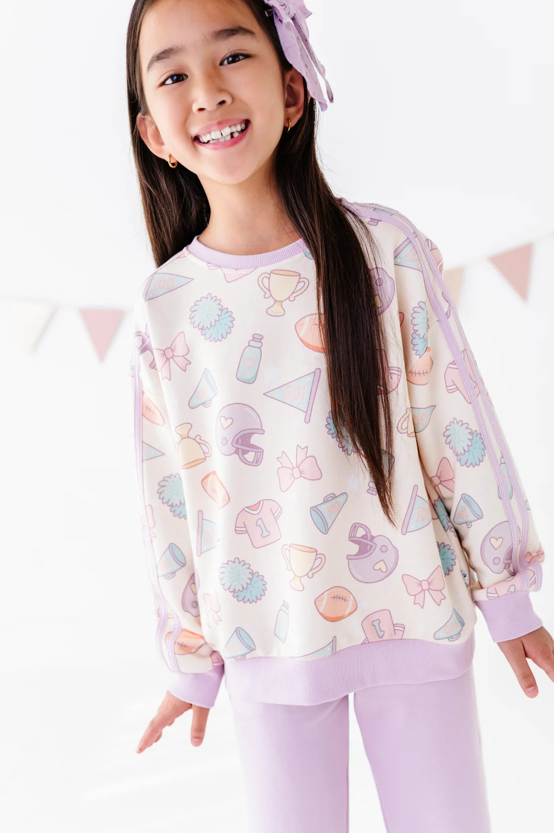 Birdie Bean -  Girly Game Day Crewneck Sweatshirt
