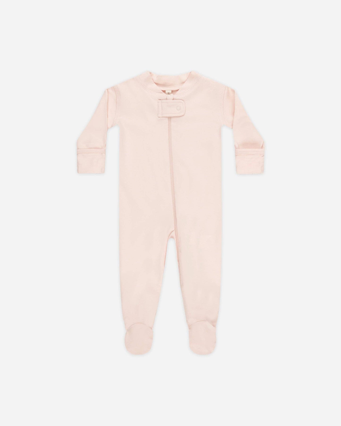 Quincy Mae - Zip Longsleeve Sleeper Footie || Petal