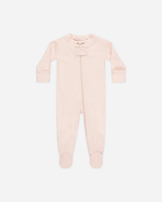 Quincy Mae - Zip Longsleeve Sleeper Footie || Petal