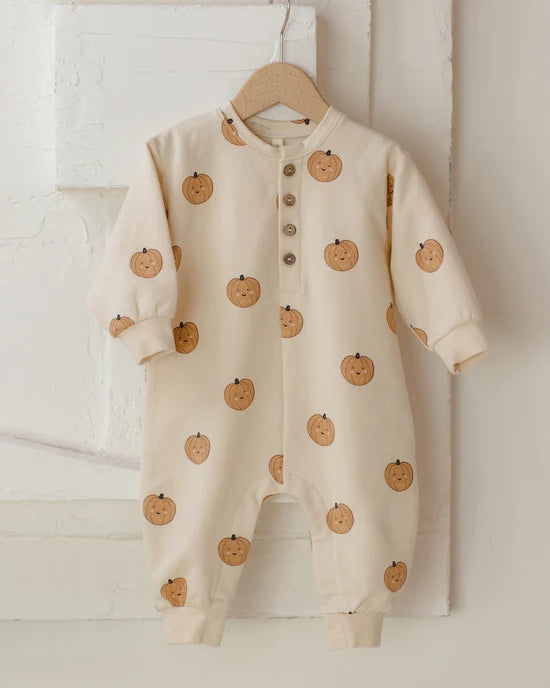 Quincy Mae - Relaxed Fleece Jumpsuit || Pumpkins