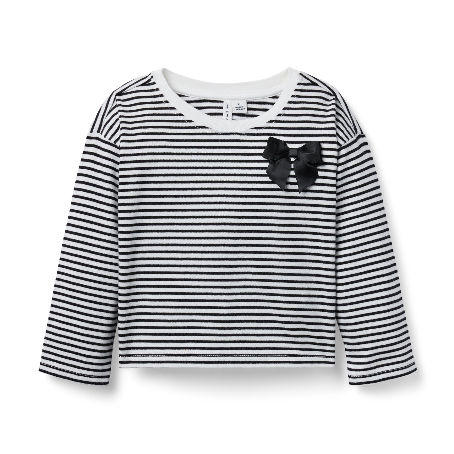 Janie and Jack - Striped Bow L/S Top