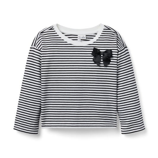 Janie and Jack - Striped Bow L/S Top